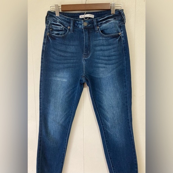 KanCan Dark Wash Stretch Distressed High Rise Skinny Jeans 27 - Picture 4 of 11